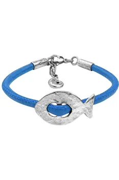 Браслет з рибкою_Blue Silver