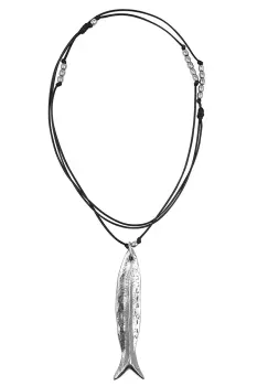 Довга підвіска з сардиною_Silver